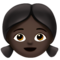 Girl - Black emoji on Apple
